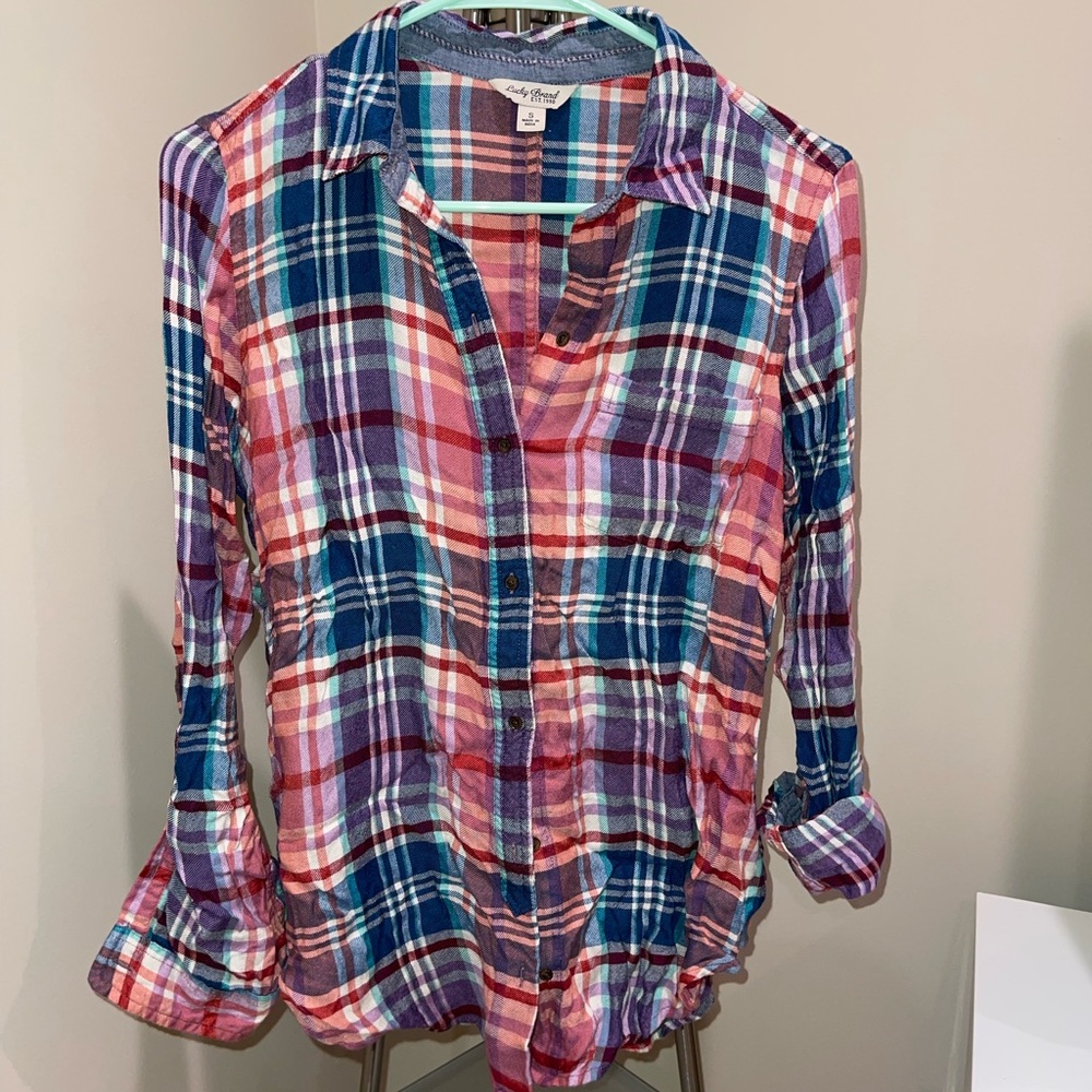 Lucky brand plaid shirt - Picture 1 of 4